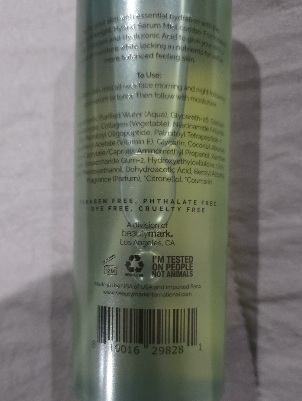 Lacuna Skin Serum Mist Hybrid - Green Hydrating Facial Mist - Picture 3 of 3
